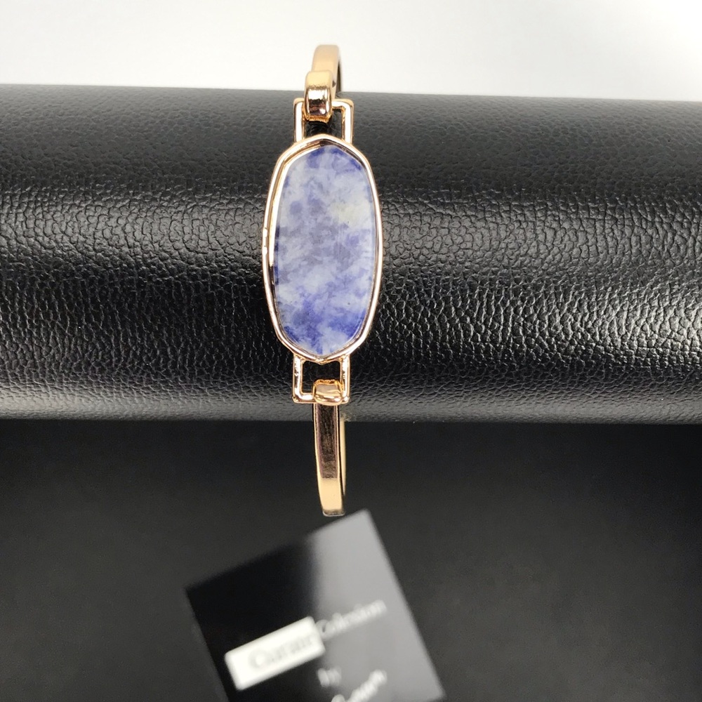 💥NEW💥 Oval Sapphire Blue Natural Bangle Cuff